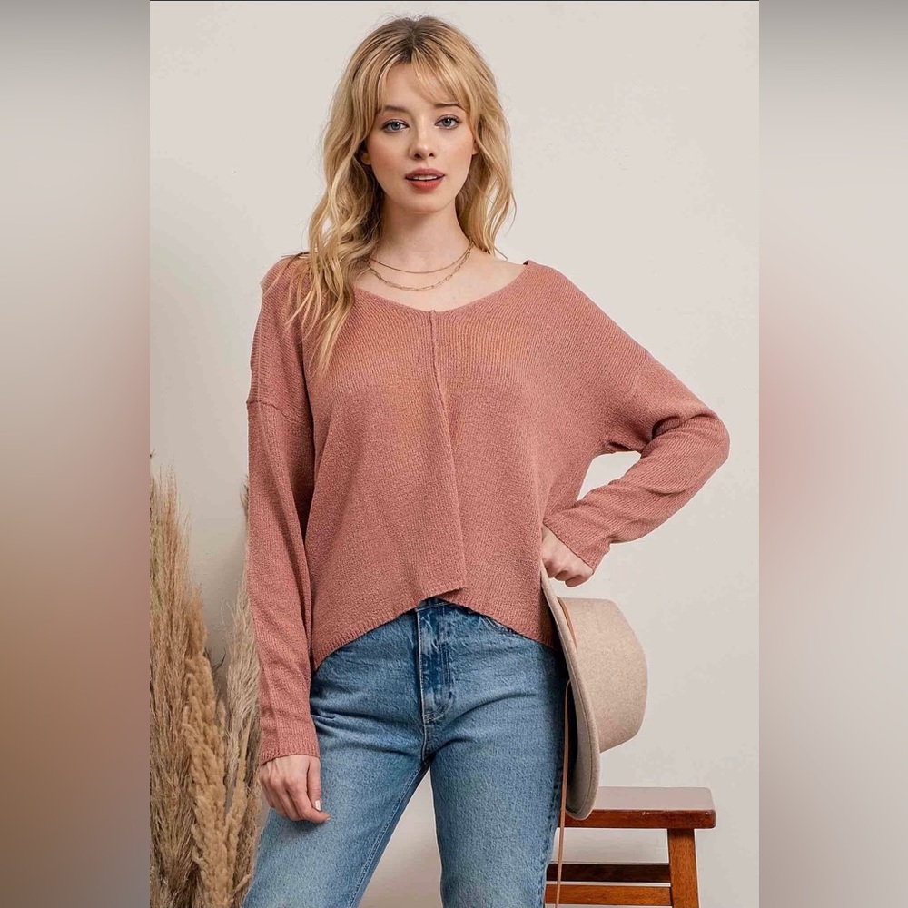 S9-Back Button Sweater-Sienna